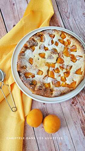 Gâteau vanille , abricot et ricotta