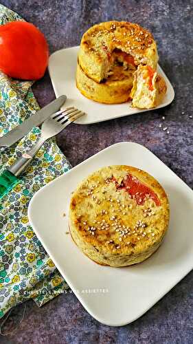 Quiche sans pâte thon , tomates et chèvre