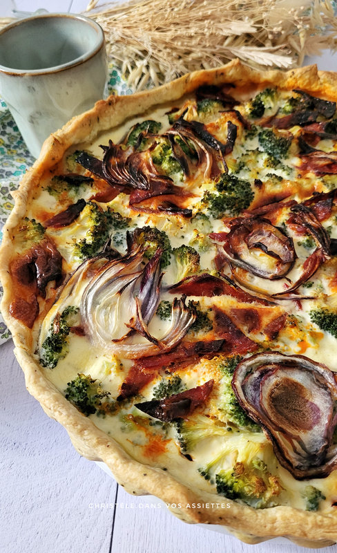 Quiche tomate, brocolis et chorizo 