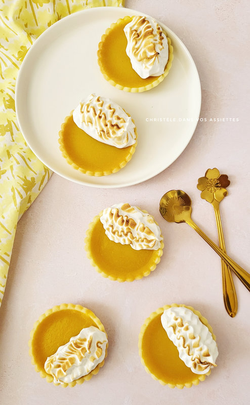 Tartelettes mangue meringuées 