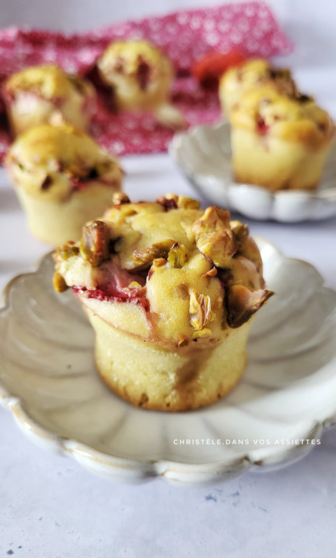 Mini muffins pistache et fraises