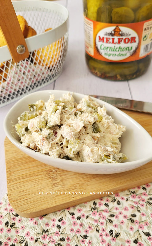 Rillette poulet et cornichons 