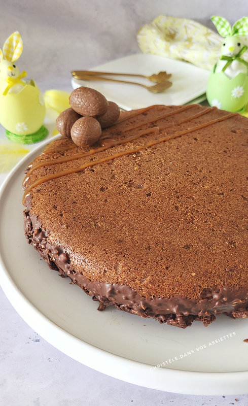 Gâteau au chocolat et glaçage rocher 