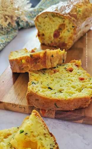 Cake moelleux courgettes ,chorizo et cheddar 