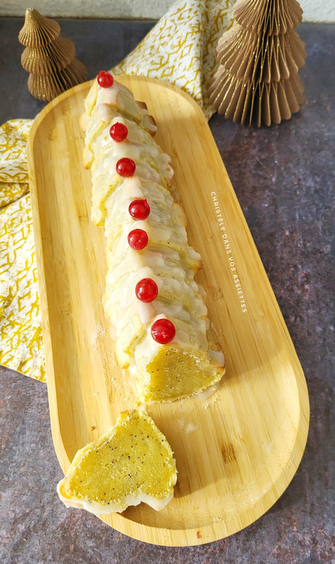 Cake au citron , huile d'olive et pavot 