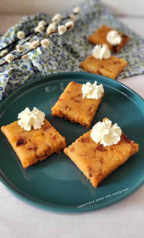 Financier au chorizo et 2 fromages 