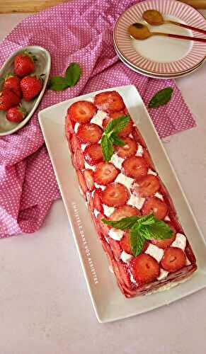 Cake tiramisu fraises et menthe 