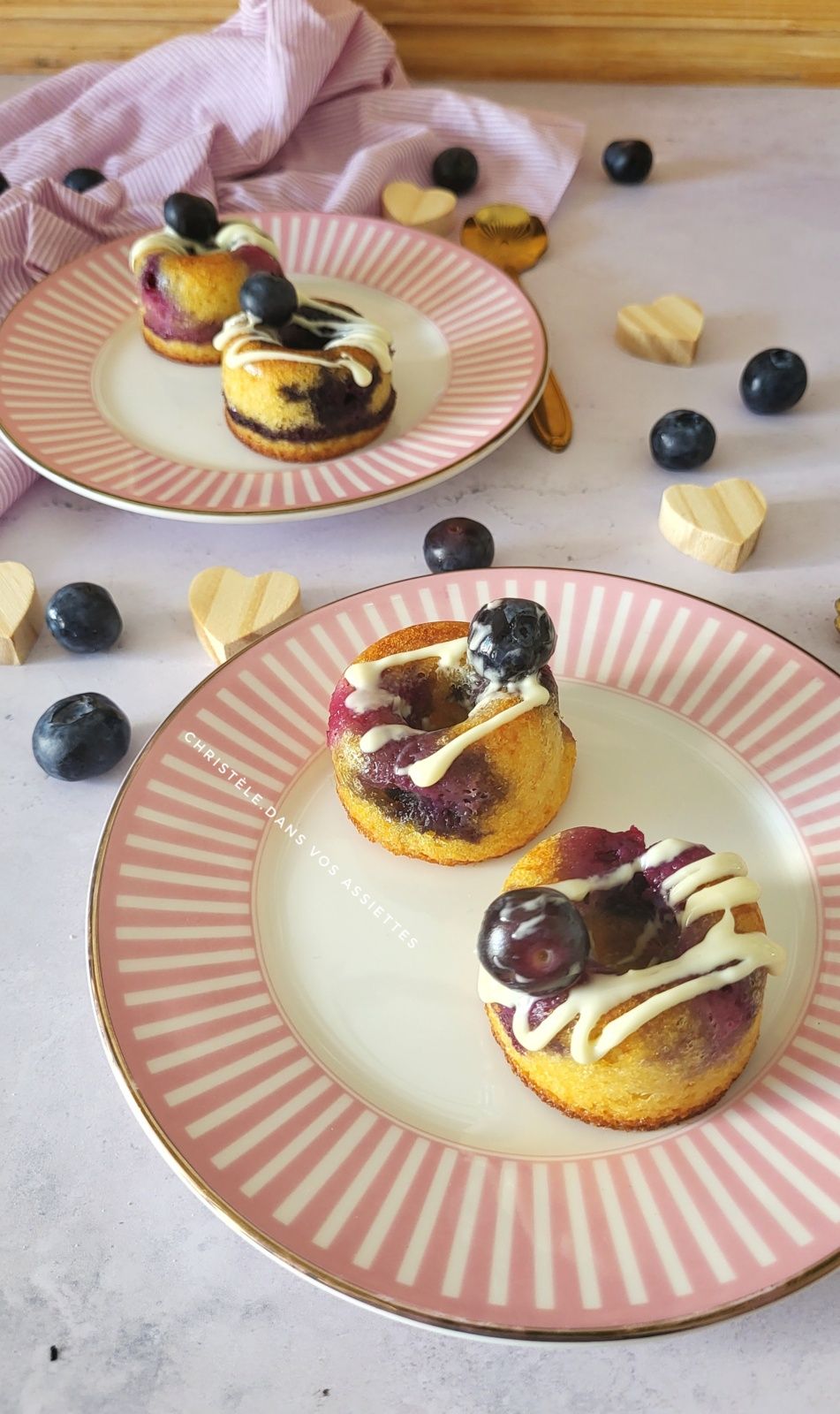 Mini bouchées chocolat blanc et myrtilles 