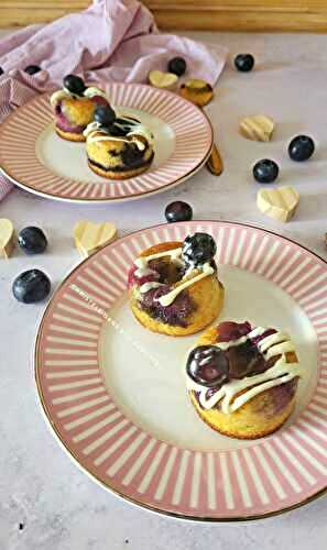 Mini bouchées chocolat blanc et myrtilles 