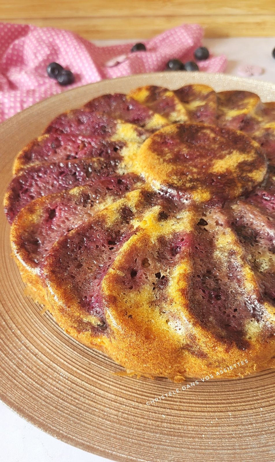 Moelleux aux myrtilles et citron 
