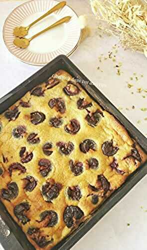 Clafoutis pistache , amande et cerises 