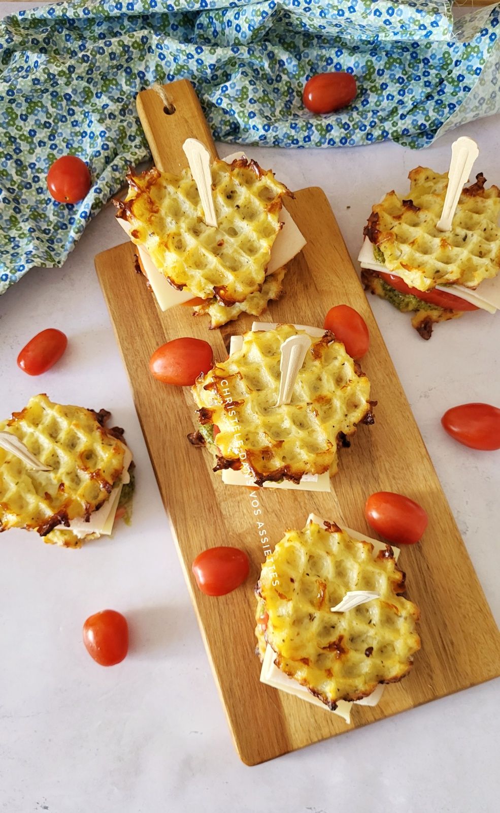 Croque croustillant pomme de terre et mozzarella 