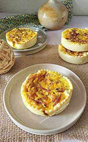Tartelettes butternut , lardons et noisettes 