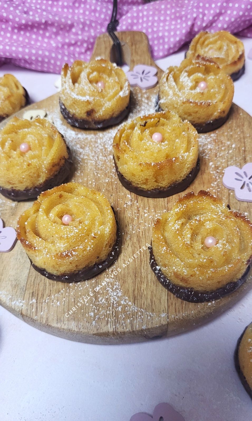 Roses mangue et chocolat 