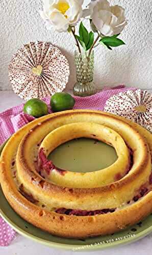 Moelleux mascarpone , framboise et citron vert 