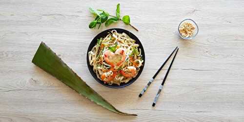 Salade thaï à l’aloe vera et aux crevettes