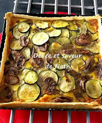 Quiche courgette champignons