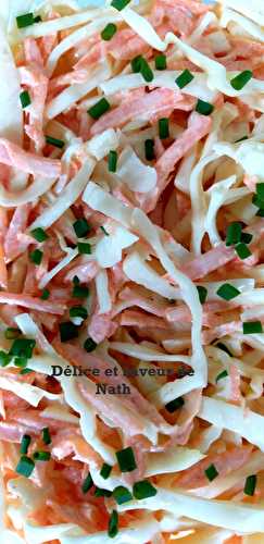 Salade de chou coleslaw - Délice et Saveur de Nath