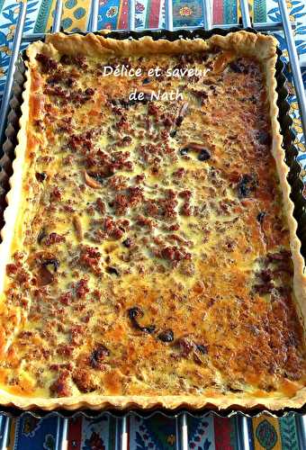 Tarte bouchère aux champignons