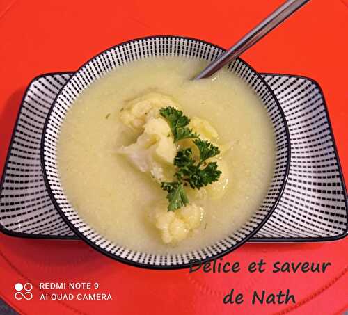 Soupe détox au chou-fleur - Délice et Saveur de Nath