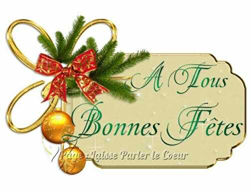 Bonnes fêtes de fin d'annèe