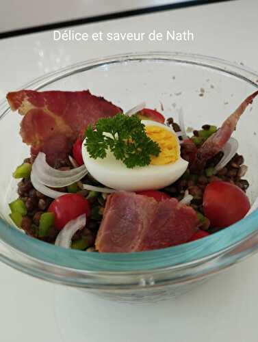 Salade de lentilles aux poivrons