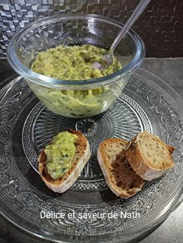 Tartinade lègere aux courgettes et à l'ail