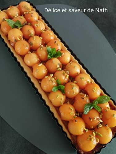 Tarte amandine au melon