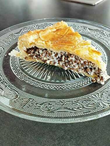 Tourte aux lentilles du Puy et au bleu d'Auvergne