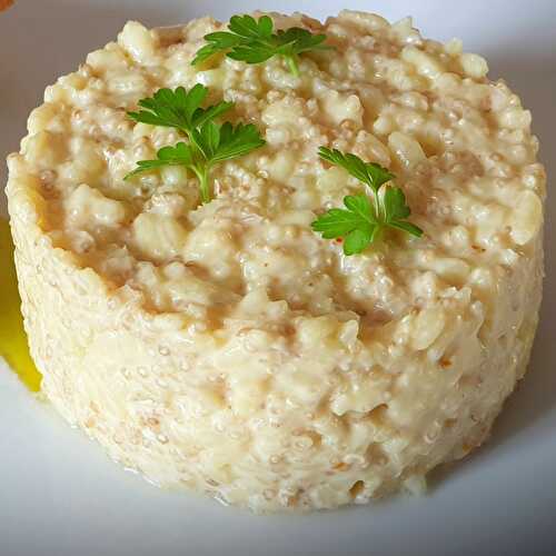 Recette du quinorisotto au Saint Marcellin et safran de Bretagne