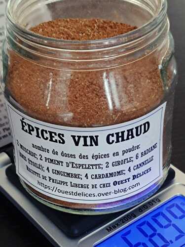 Recette maison de mélange d'épices pour le vin chaud - Ouest Délices - Gourmandises de la côte ouest de la France