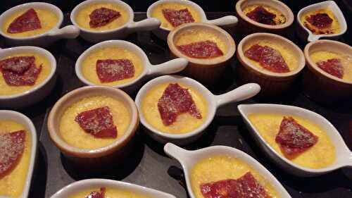 Crèmes brûlées au safran et chorizo