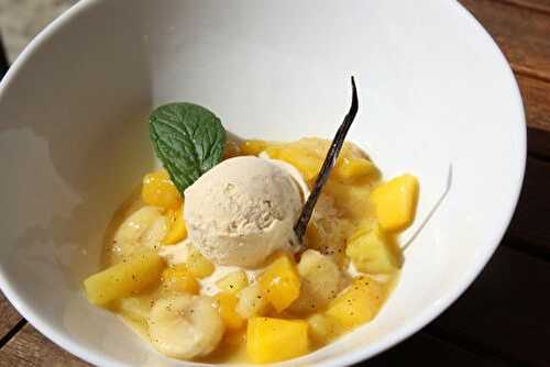 Farandole de fruits et glace vanille