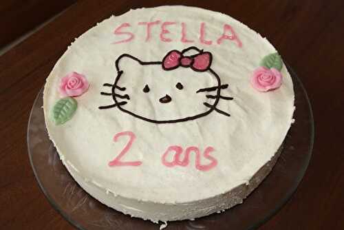 Gâteau Hello Kitty (speculoos, fromage blanc vanillé)