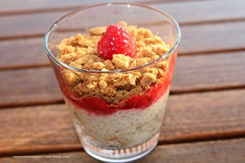 Riz au lait, spéculoos et framboises