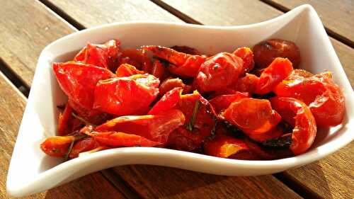 Tomates cerises confites à l'huile d'olive
