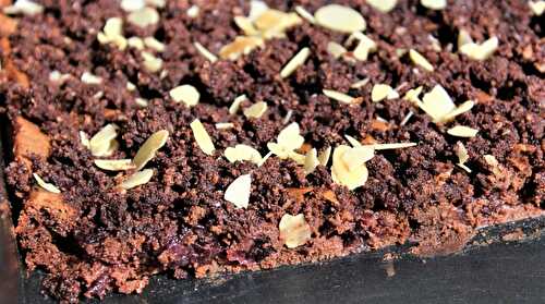CrumBrownie Chocolat Cerises Griottes - Délicimô ! Blog de Recettes de Cuisine et Pâtisserie