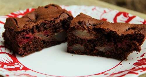 Gâteau Poire Chocolat Framboise - Délicimô ! Blog de Recettes de Cuisine et Pâtisserie