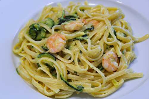 Linguines aux Courgettes et Crevettes - Délicimô ! Blog de Recettes de Cuisine et Pâtisserie