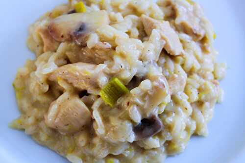 Risotto Crémeux au Poulet, Champignons et Poireaux - Délicimô ! Blog de Recettes de Cuisine et Pâtisserie