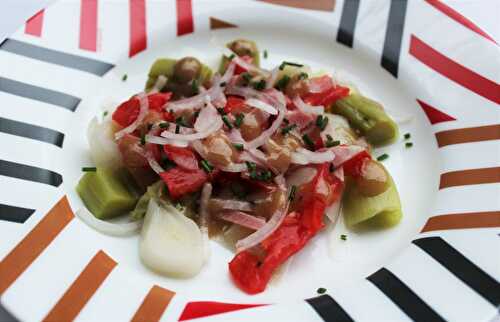 Salade de Poireaux et Tomates Vinaigrette - Délicimô ! Blog de Recettes de Cuisine et Pâtisserie