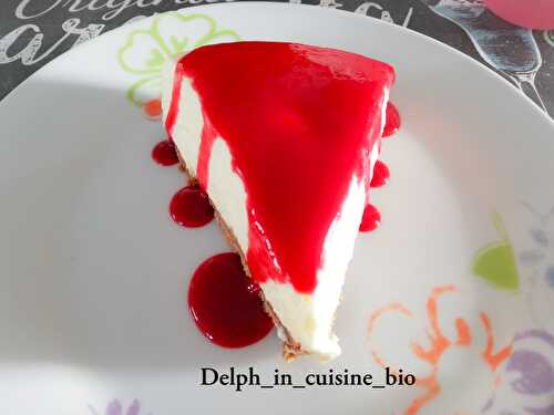 Cheesecake et coulis de framboises (sans cuisson)