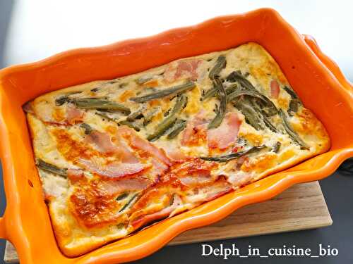 Clafoutis d’haricots vert au bacon