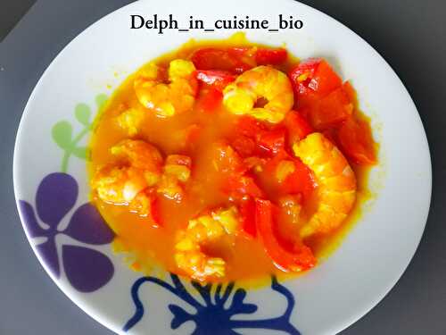 Crevettes au curry et coco