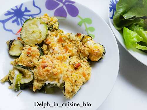 Crumble de courgettes au fromage blanc