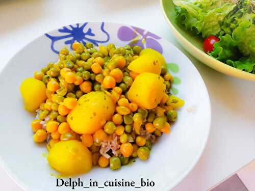 Curry de petits pois & pois chiches