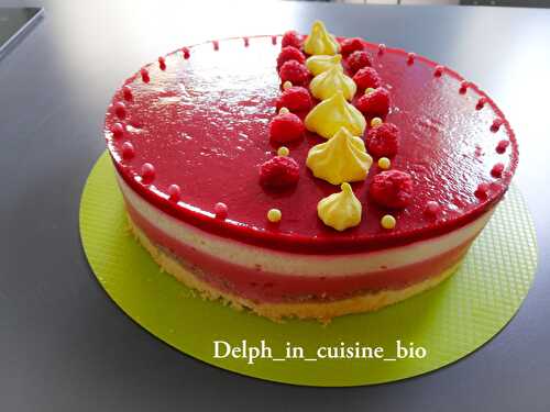 Entremet framboise et citron