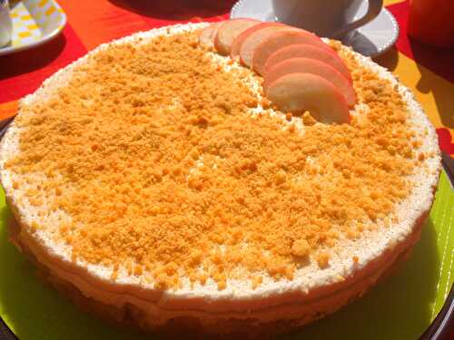 Entremets caramel au beurre salé et pommes