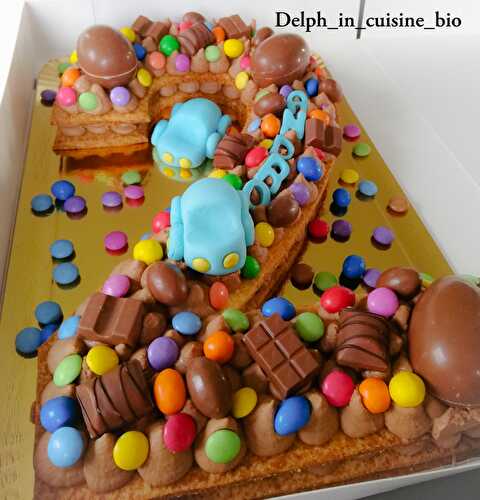 Number cake chocolat Kinder /Smarties / M&M’S