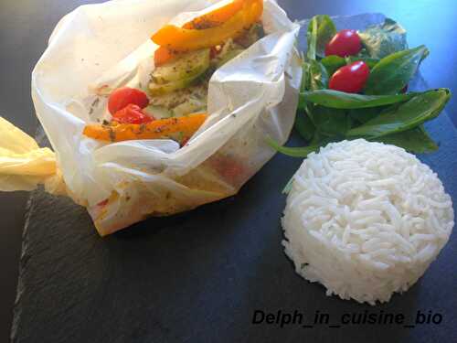 Papillote de cabillaud aux petits légumes